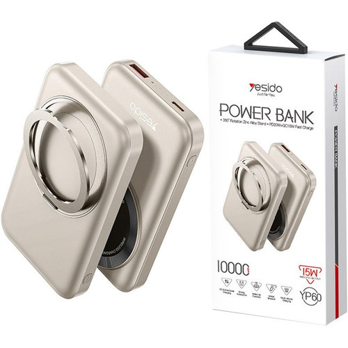 پاور بانک بی سیم فست شارژ یسیدو YP60 QC PD 22.5W ظرفیت 10000 میلی آمپر ساعت
