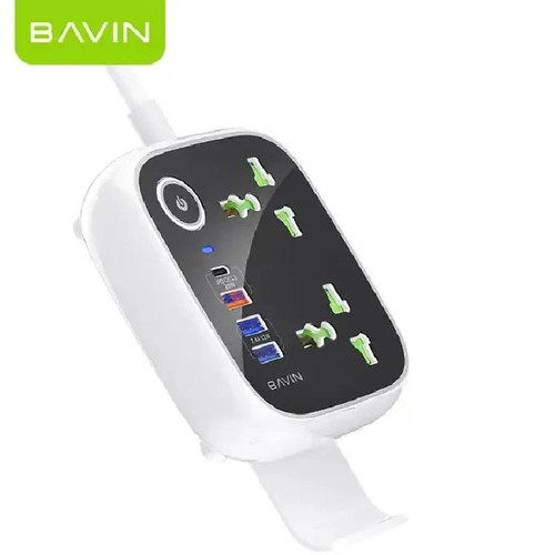 چند راهی برق و شارژر باوین Bavin PC830 دارای 4 پورت