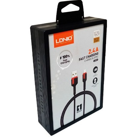 کابل شارژر ایفون درگاه لایتنینگ برند اصلی الدینیو LDNIO LS531 Apple Iphone