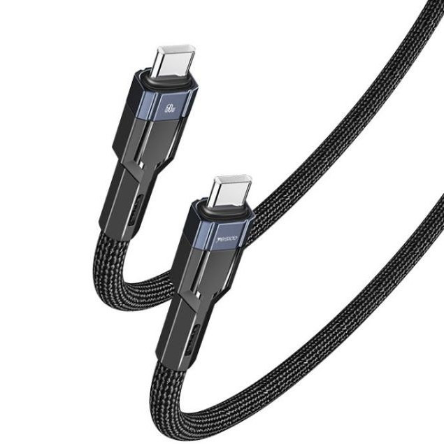 کابل تبدیل فست شارژ Yesido CA108 Type-C to Type-C 60W 1.2m