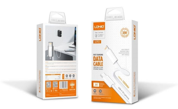 کابل تایپ سی به لایتنینگ LDNIO مدل LC901i