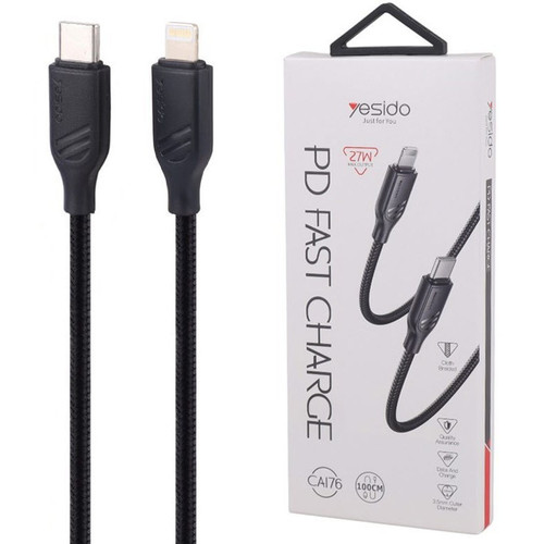 کابل تبدیل فست شارژ Yesido CA176 Type-C To Lightning 27W 1m