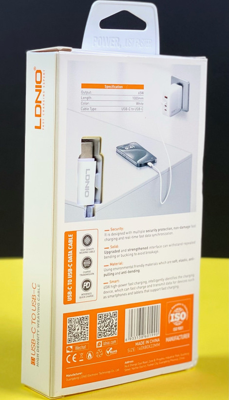 کابل دو سر تایپ سی الدنیو مدل IP-15 LC901-C