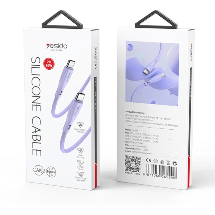 کابل usb-C یسیدو مدل CA152 طول 1 متر