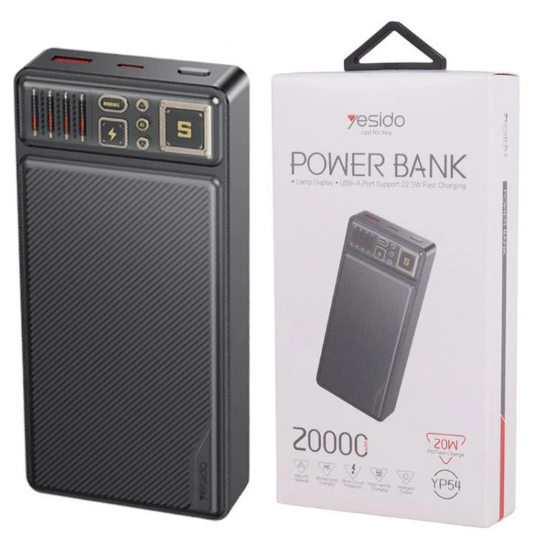 پاوربانک یسیدو مدل yesido powerbank YP54_20000W