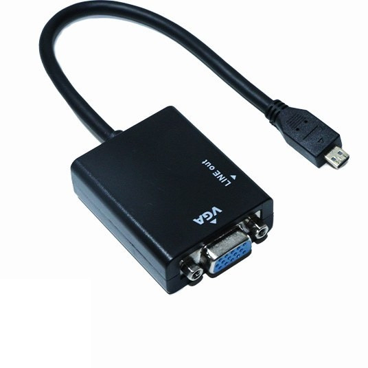 تبدیل MICRO HDMI به VGA همراه با کابل خروجی صدا