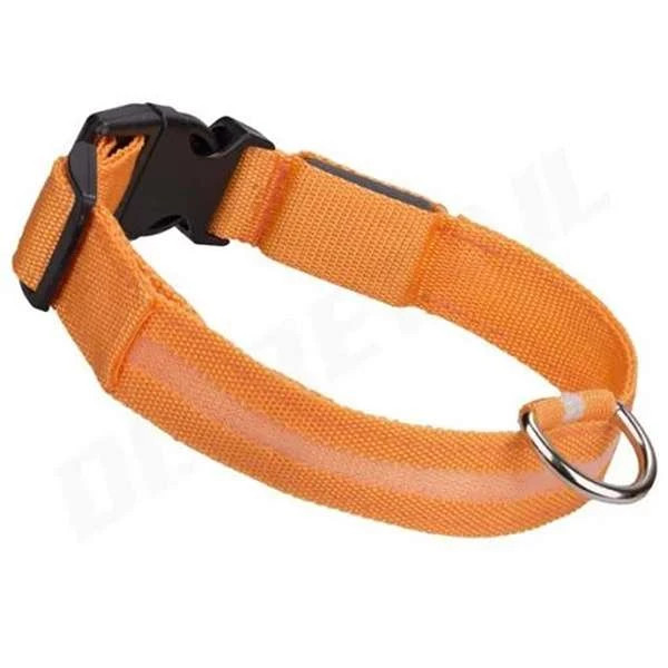 قلاده گردنی سگ مدل چراغ دار شارژی لارج(LED دار)