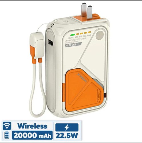 پاوربانک بیسیم 22.5 وات هیسکا مدل HP-223PD ظرفیت 20000 میلی آمپرساعت