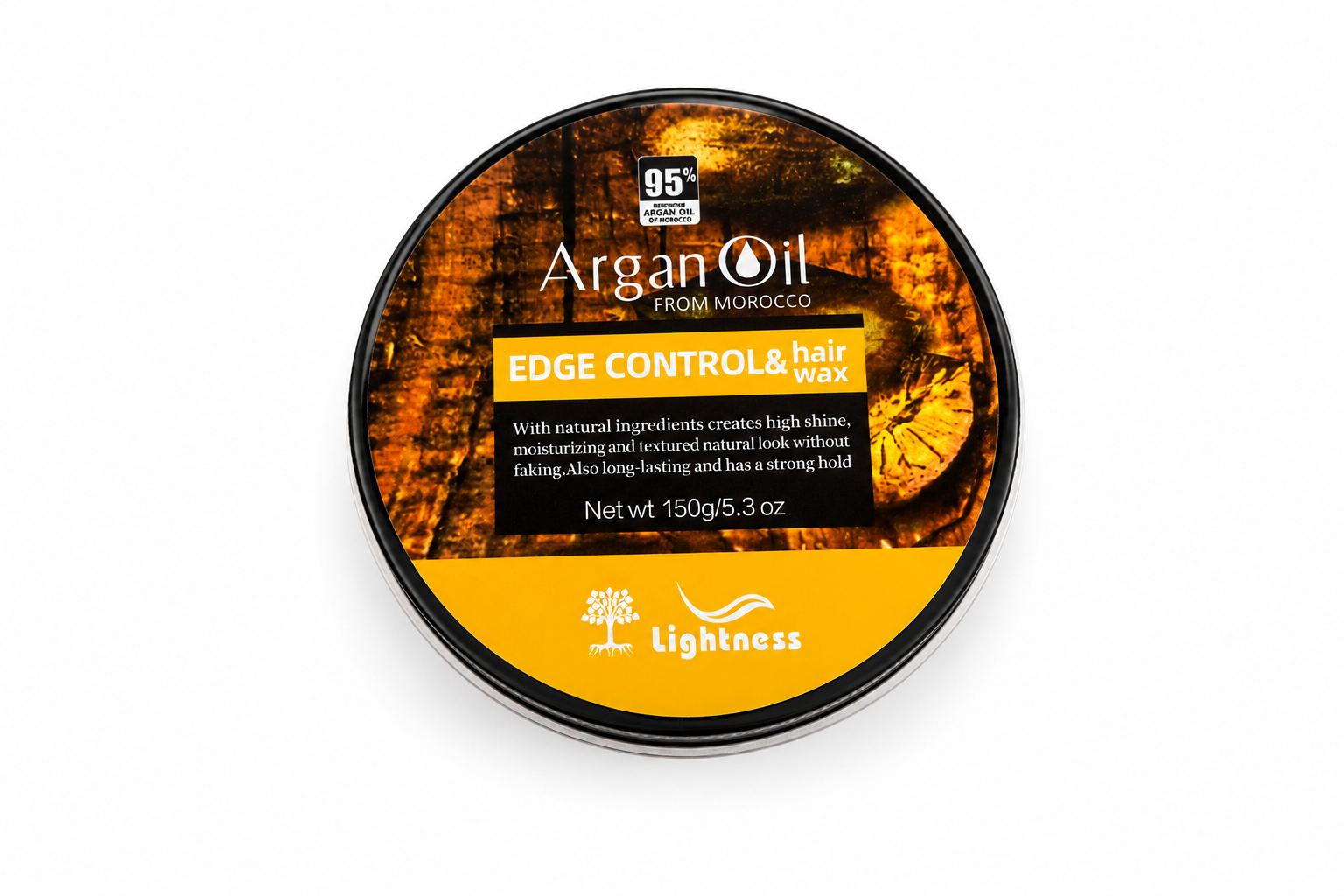 واکس موی آرگان لایتنس (Lightness) با فرمول غنی‌شده از روغن آرگان، مناسب حالت‌دهی و درخشندگی مو