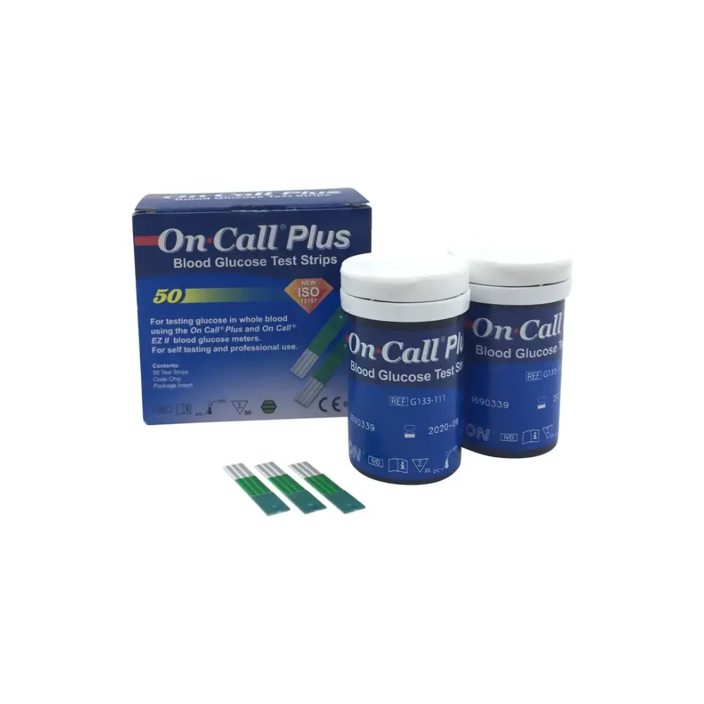 نوار تست قند خون On Call Plus بسته ۵۰ عددی