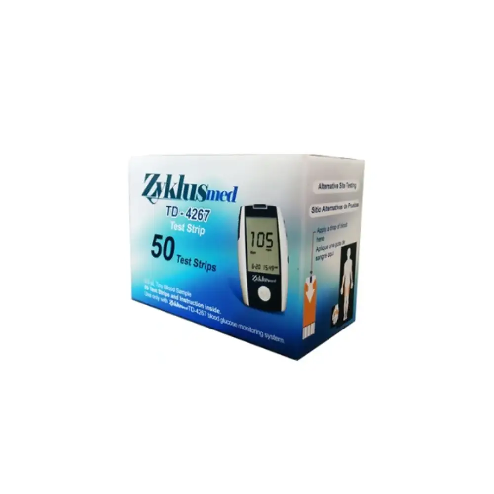 نوار تست قند خون زیکلاس مد TD-4267 بسته ۵۰ عددی